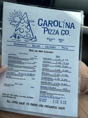 Carolina Pizza Co. Boone menu 5